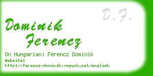 dominik ferencz business card